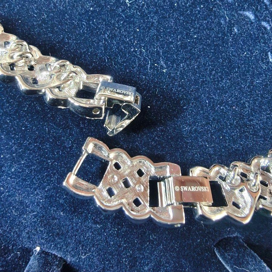 Used SWAROVSKI Swarovski Diamante Necklace Choker Braid