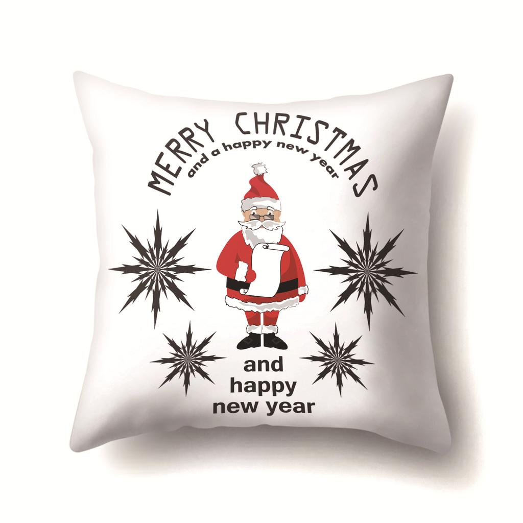 European and American Christmas Santa Claus Christmas Tree Creative Polyester Pillow Case Fashion Home Pillow Case