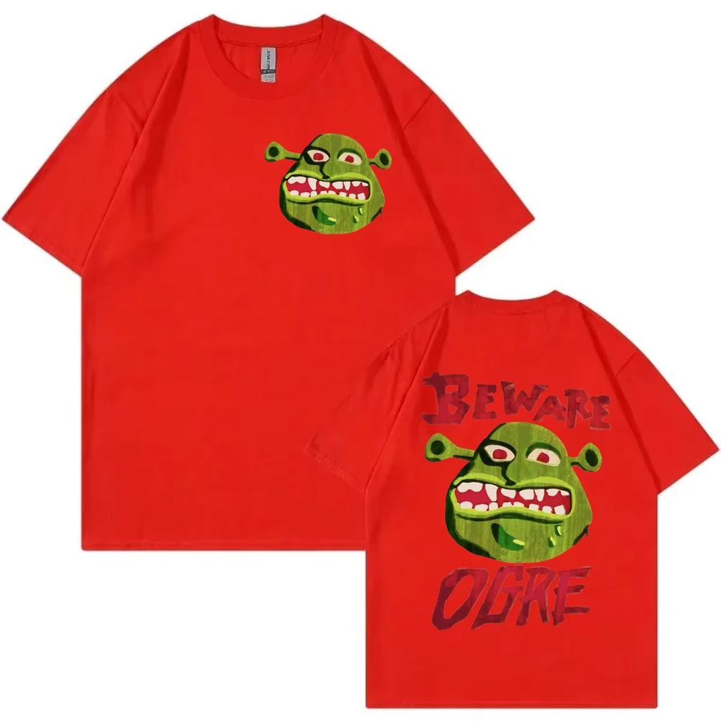 Vintage Animated Film Shrek Graphic T Shirts Men Women Gothic Short Sleeve T-shirt Fashion Casual Oversized T-shirts Streetwear