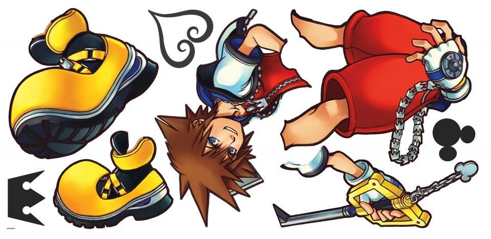 RoomMates Kingdom Hearts Sora Wandaufkleber – 8-teiliges Set, Abziehbar & Wiederverwendbar