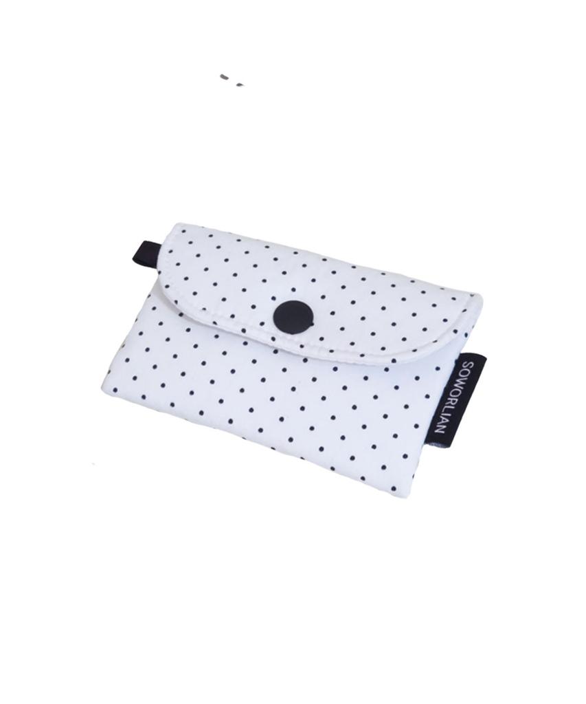 Soworlian Simple Card Wallet_Mini Dot White