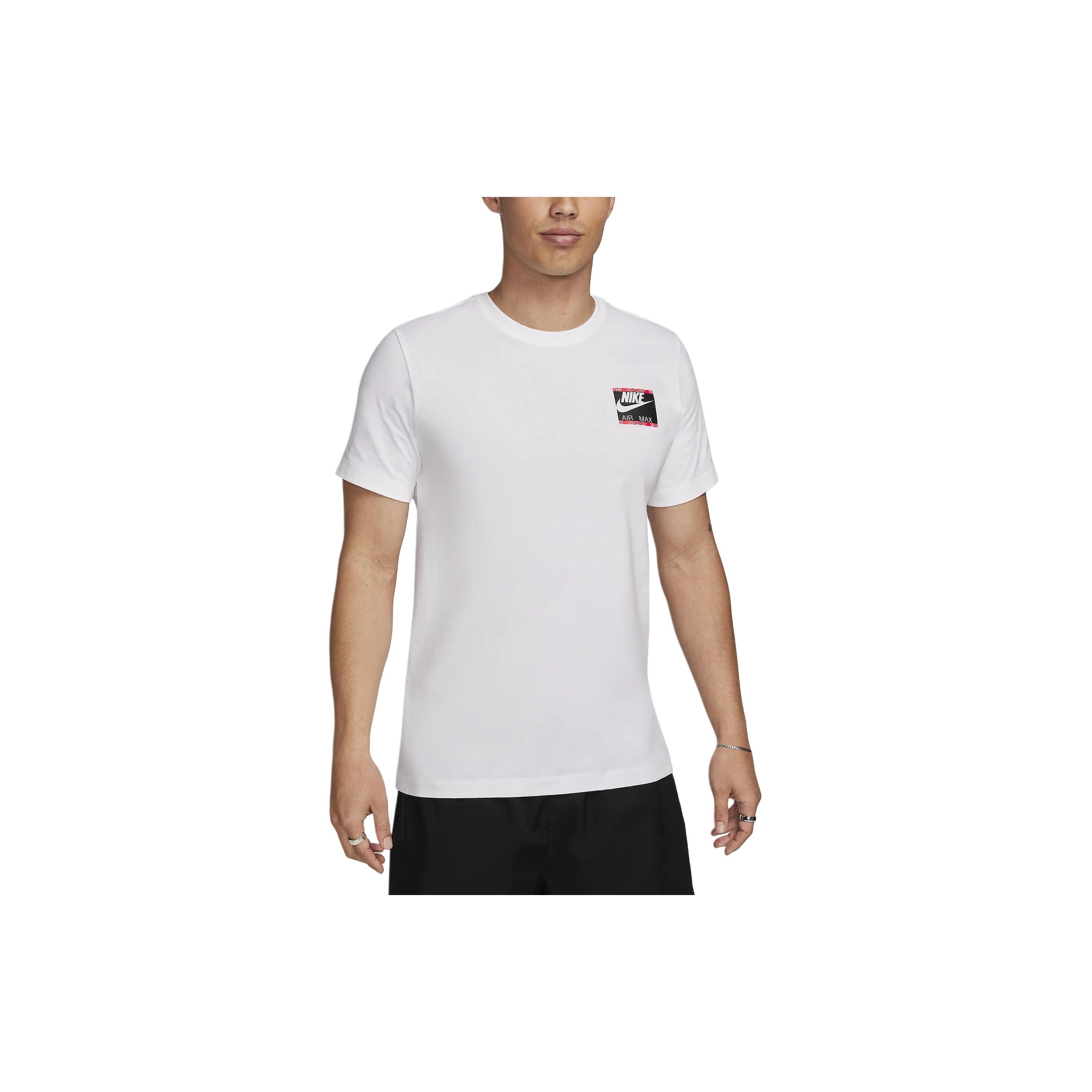 

Nike Логотип Буква Круглый вырез Повседневный Пуловер Футболка с коротким рукавом Мужские Топы Белый FQ3757-100 XXL