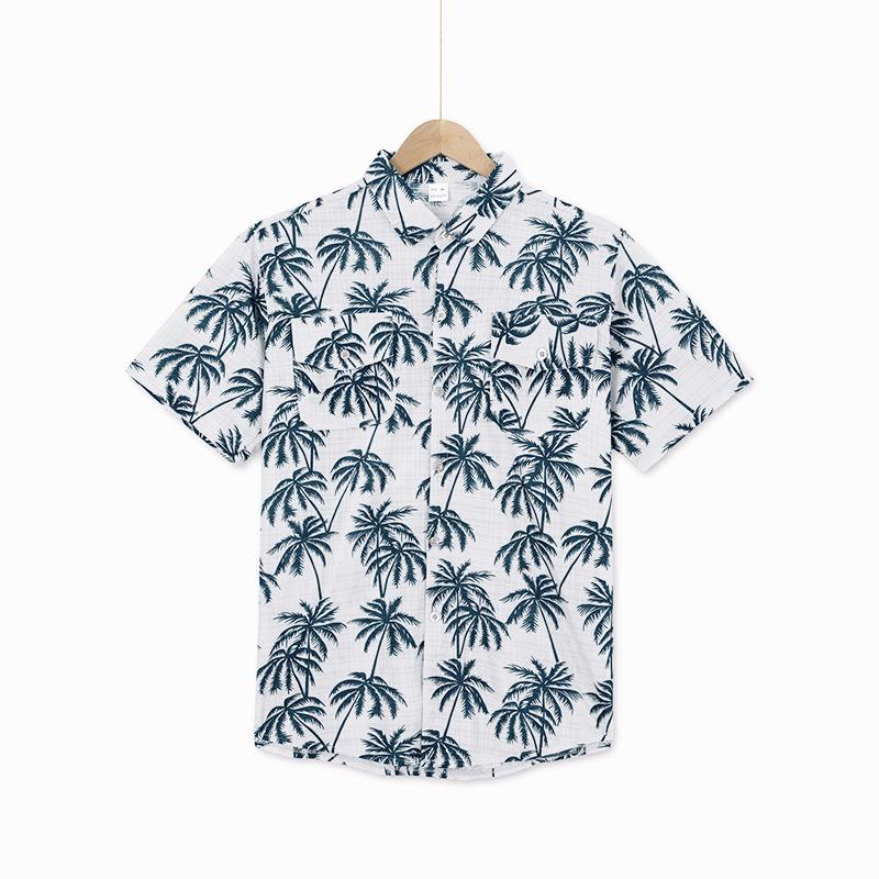 Men's Hawaiian Print Short Sleeve Casual Shirt.