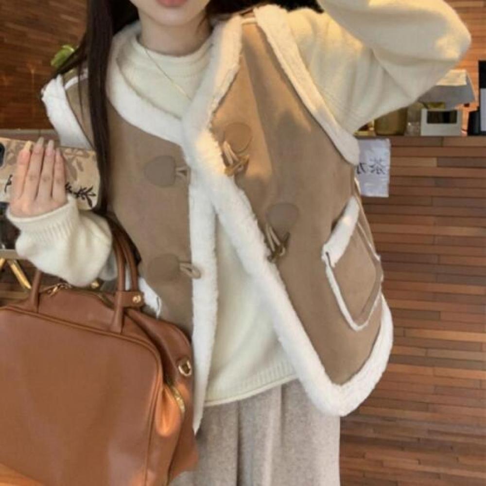 New Arrivals Open Run Women Winter Mustang Vest Warm Fleece