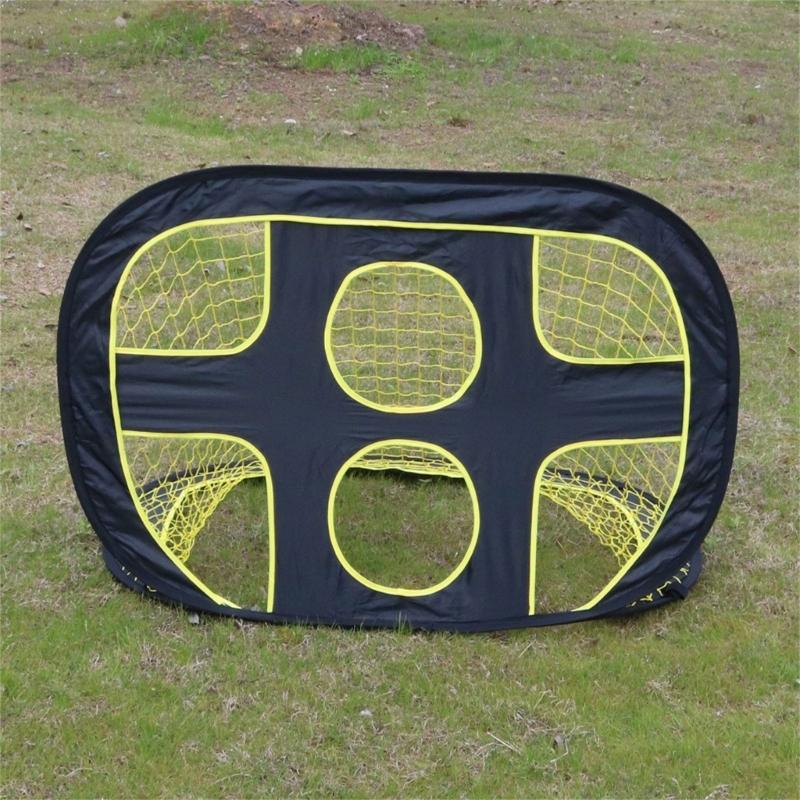 2 In 1 Football Goal Posts for Kids Poped Up Goal Children Targets Goal Net Foldable Soccer Goal Net Football Training