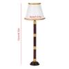 Decorative Doll House Lighting Accessory Miniature Floor Lamp With Button Battery Operated White Shade Scene Display Tool