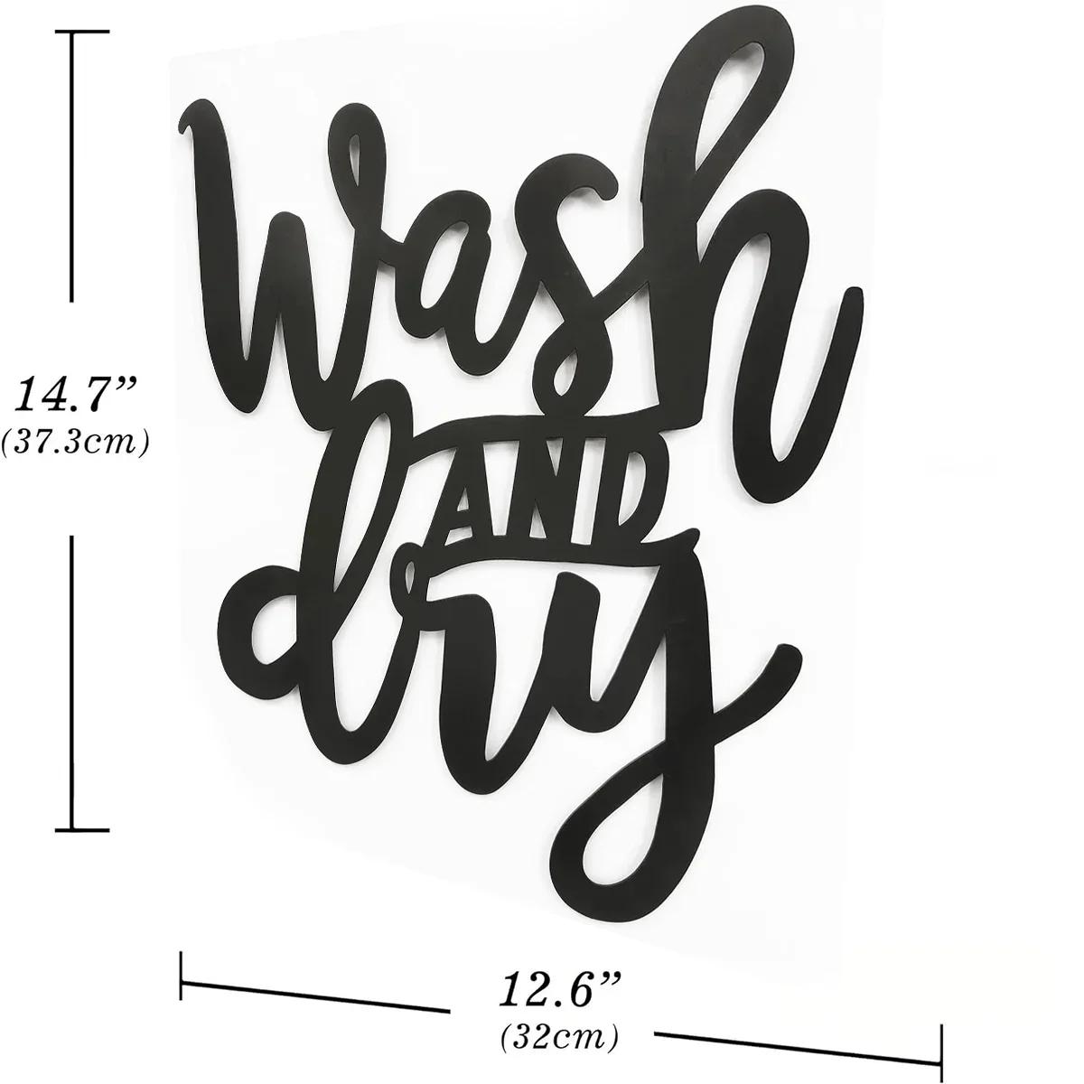 

Деревенская железная табличка: «Стирка и сушка» для очаровательного декора прачечной. «Стирка и сушка» для настенного декора для прачечной и ванных комнат. чёрный