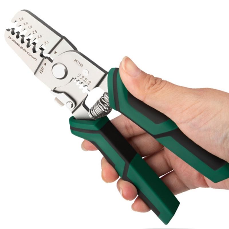 Compact Multipurpose Cable Cutter Tool Wire Crimping Stripping Pliers with Ergonomic Design For Electricians Maintenance