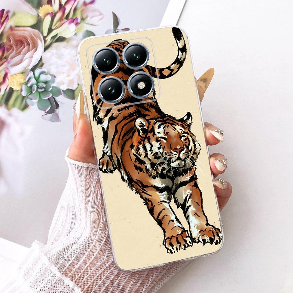 Transparent Casing For Xiaomi 14T Pro Case Cute Cat Luxury Fashion Butterfly Funny Cool Painted Cover 2407FPN8EG