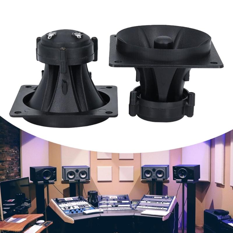 1pair 3Inch Square Horn Tweeter Piezoelectric Ceramic Speakers 4-8Ohm 75-150W Buzzers Treble Durability ABS Construction