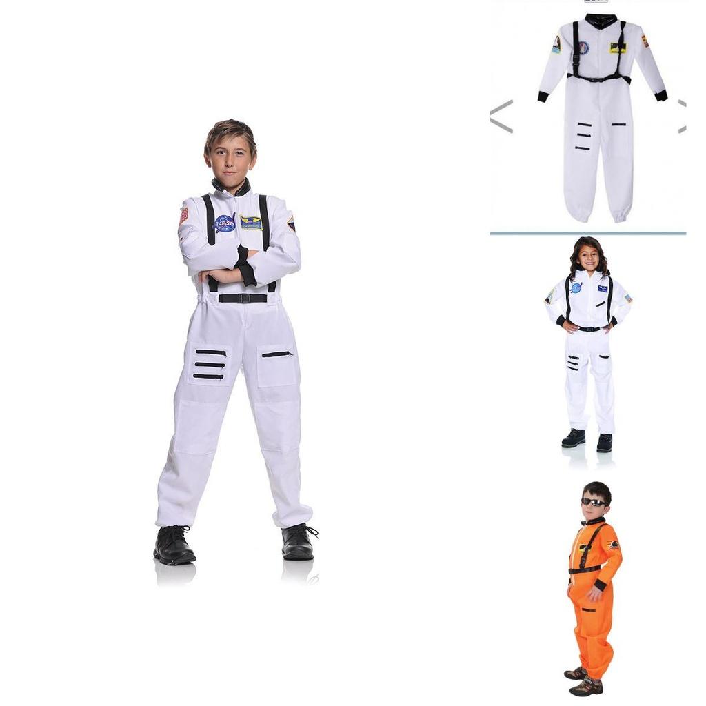 And Orange Unique White Space Suit Costume For Children And Adults Ideal For Themed Events