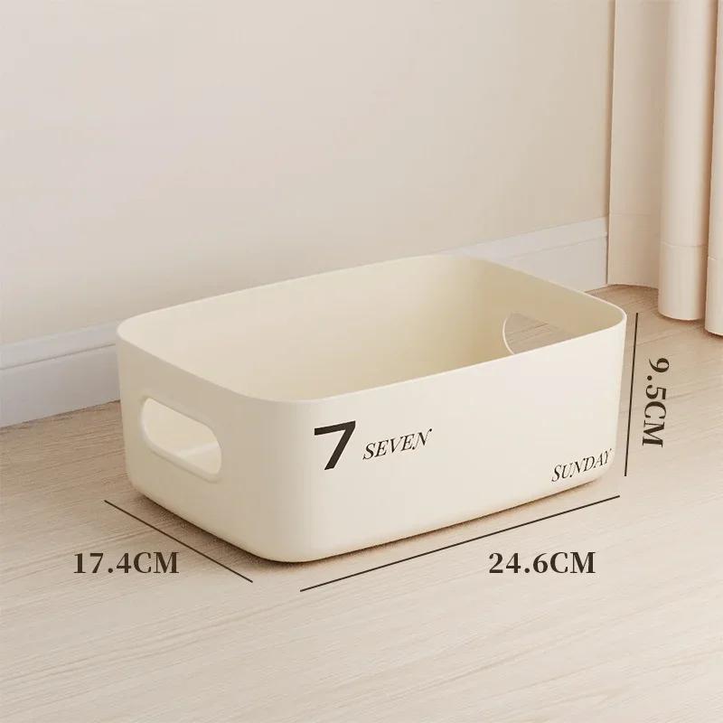 Stackable Dustproof Storage Box with Lid-Multi-Purpose Container for Cosmetics Clothing Grocery Snacks & Toy Storage Bin Basket