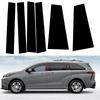 6Pcs Car Door Window Column BC Pillar Post Cover Trim PC Material Sticker For Toyota Sienna 2021-2025 Auto Stickers Parts