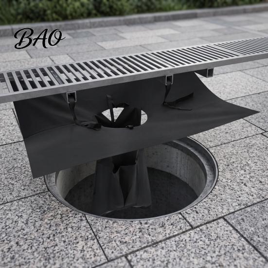 Stormwater Pollution Prevention Catch Basin Drain Filter, 48x48x22 Inch Filter for Drainage, Construction Site Sediment Guard & Debris with Tie Straps
