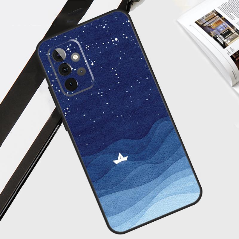 ocean waves sailboat Case For Samsung Galaxy A12 A22 A32 A52 A56 A36 A26 A16 A06 A54 A34 A14 A13 A53 A15 A35 A55
