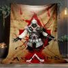 1PC Assassin Blanket Flannel Throw for Sofa, Indoor, Camping, Living Room, Office, Chair, And Bed Soft Birthday Christmas Gift