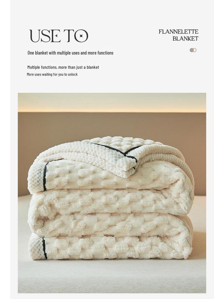 Doppellagige verdickte Winter Schildkröten Samt Korallenfleece Decke