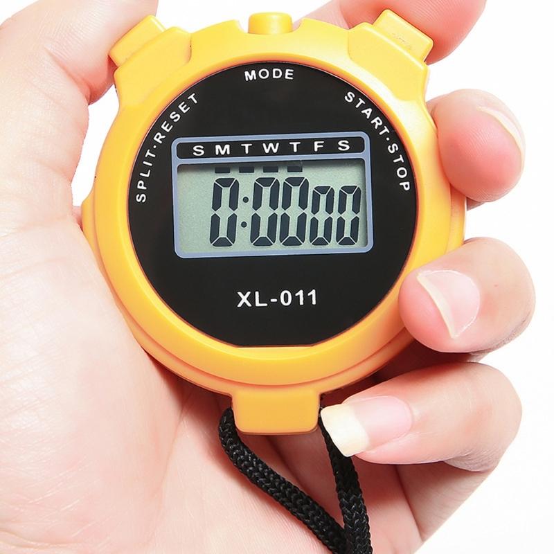 Chronograph Stop Watch Electronic Stopwatch Portable Outdoor Running Training Timer Handheld Digital Coaches Timer