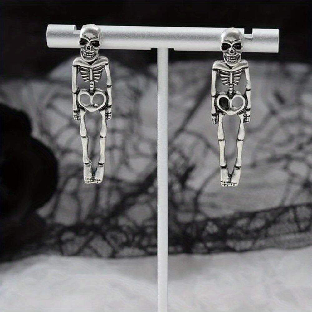 Halloween Vintage Skeleton Skull Dangle Earrings for Women Jewelry Party Gifts Aretes De Mujer Modernos