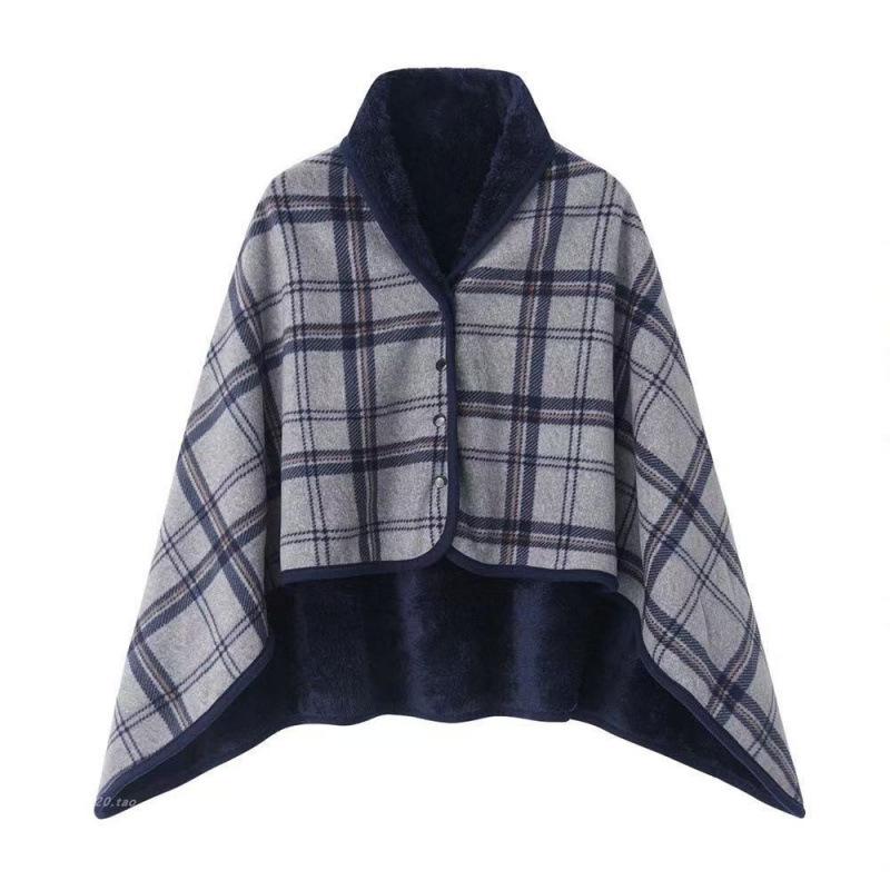 2026 New Warm Shawl, Cold-Proof Cover Blanket, Thickened Plaid Postpartum Cover Blanket, Nap Blanket, Multi-Functional Blanket