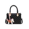 High-end Woven Pattern Small Bag Women's New Trendy Fashion Portable Tote Versatile Commuter Messenger Bag
