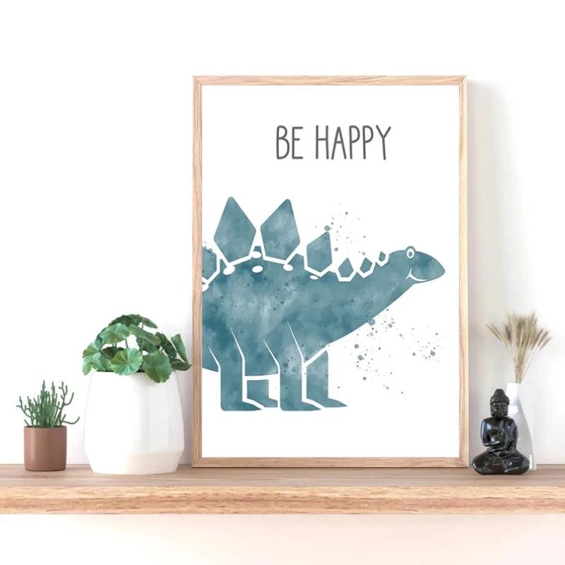 Postere Dinozaur Drăguț Desen Animat Animal Pepinieră Poster Nordic Artă de Perete Pictură pe Pânză Decor Acasă Camera Copiilor Decor Pepinieră