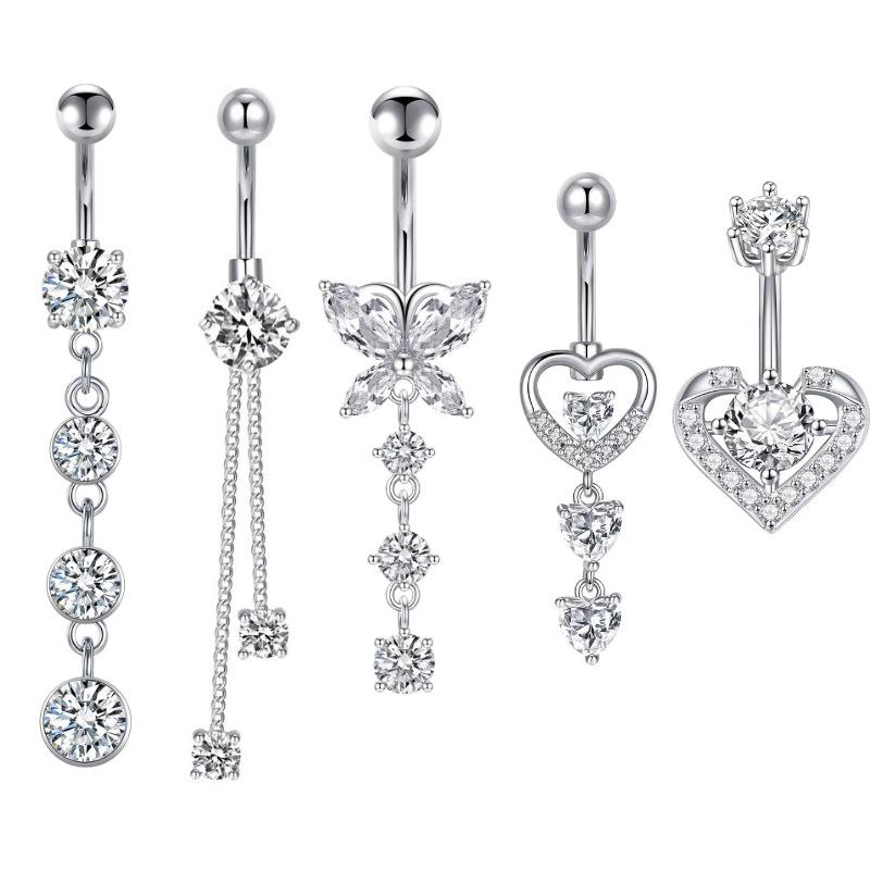 Fake Bauch Bauchring Ohne Piercing Nabel Bauchnabel Kristall Knorpel Clip-Ohrringe Körperschmuck Zubehör