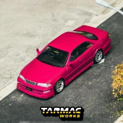 Tarmac Works 1/64 VERTEX Toyota Mark II JZX100 Red Metallic Diecast Model - GLOBAL64