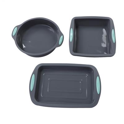 3pcs Silicone Cake Pans Nonstick Silicone Baking Cake Bread Pan Heat Resistant Bakeware Tools Oven