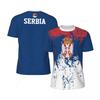 Fashion Serbia Flag Graphic Football T Shirts For Men Summer Sports 3D National Emblem Printed T-shirts Loose Breathable Tees