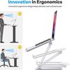 Aluminum Alloy Adjustable Laptop Stand - Vertical Cooling & Folding Design