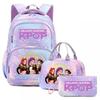 K-Pop Inspired Dual Compartment Backpack Teen Girls - Large Capacity 75L School Bag With Lunch Pouch Laptop Sleeve