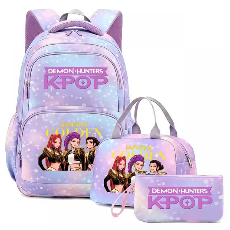 K-Pop Inspired Dual Compartment Backpack Teen Girls - Large Capacity 75L School Bag With Lunch Pouch Laptop Sleeve