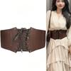 Retro Waist Seal Women's Waist with Wide Belt Accessories with Skirt Coat Punk Style High-end Decoration