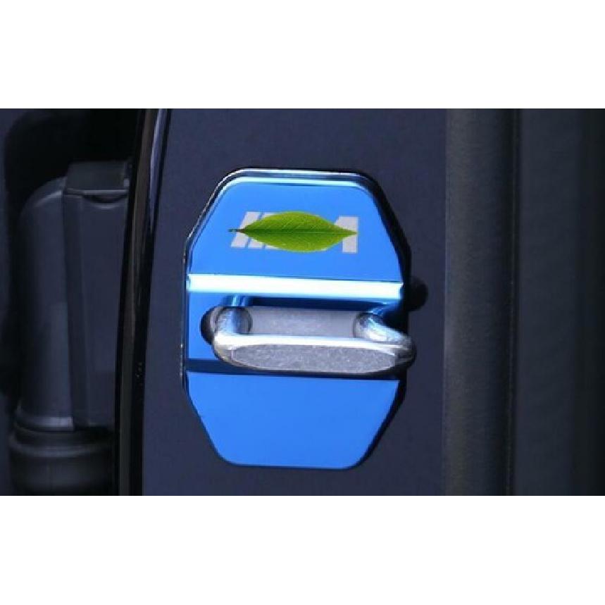 For BMW X3 G01 X4 G02 2018- Blue Steel Door Lock Buckle Protection Trim 4X