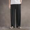 Men's High-End Linen Cotton Casual Pants - Summer Thin Cool Straight Fit