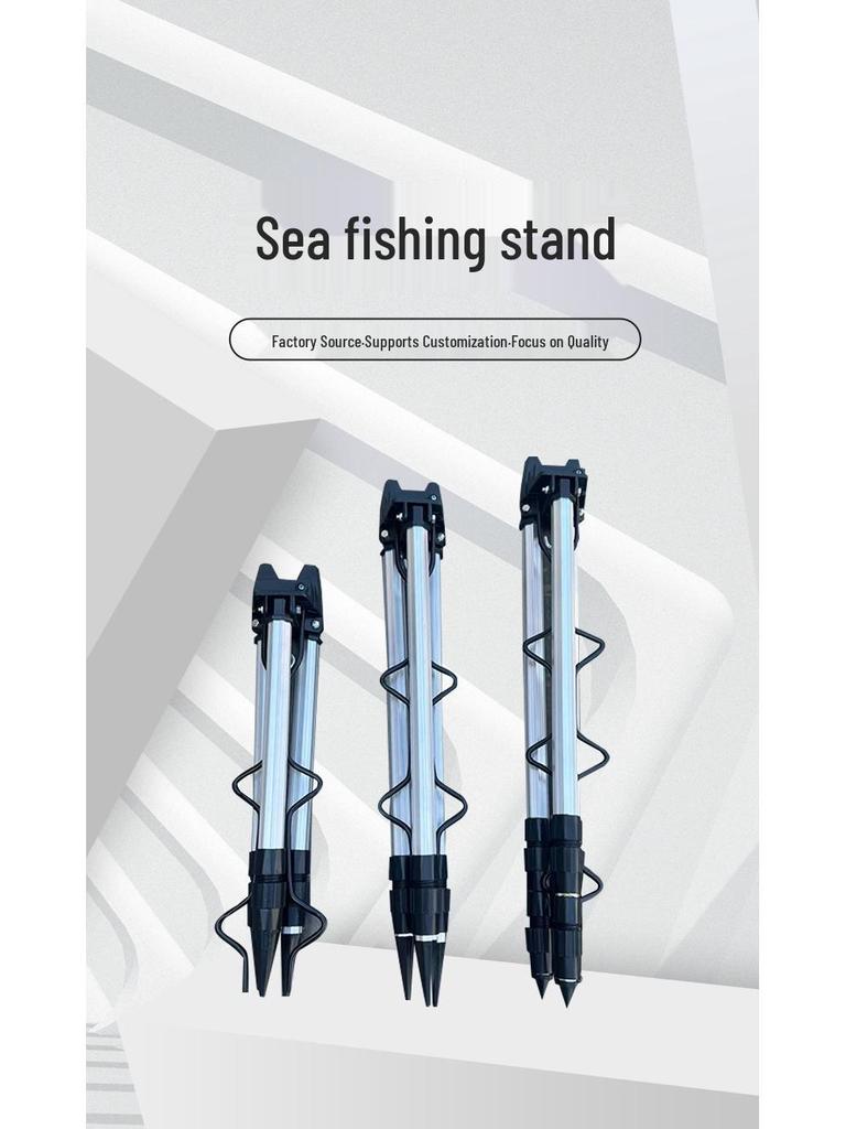 Retractable Aluminum Alloy Fishing Rod Tripod Stand