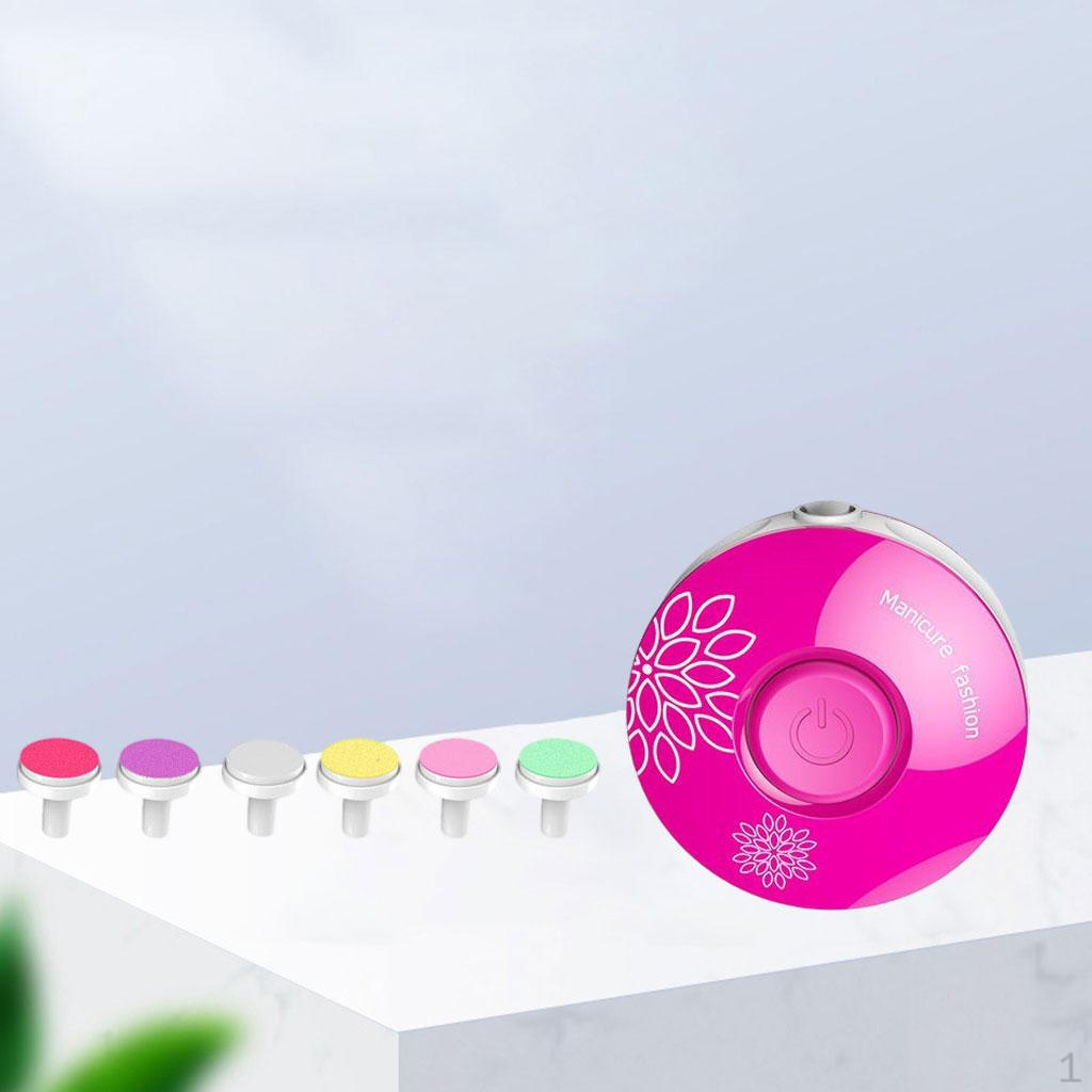 6 Grinding Heads Toes Fingernails Care Electric Grooming Kit Nail file Drill for