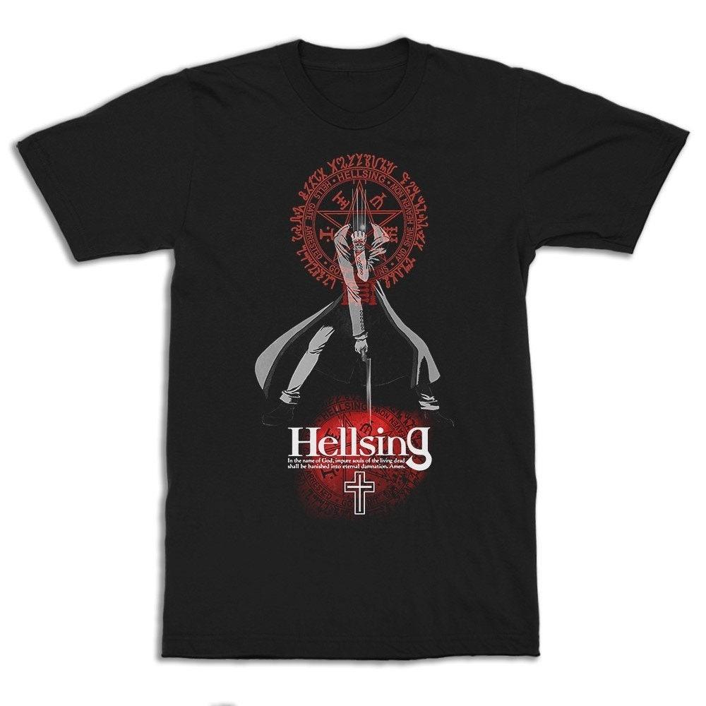 

Summer Hot Selling Trend Hellsing Anime T-shirt Men s Short Sleeved Shirt S разноцветный