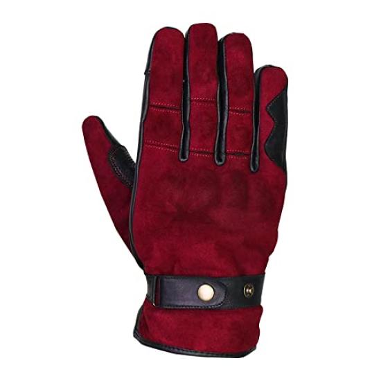 

NANKAI Motorcycle Suede Leather Size Nankai Parts Gloves, Wine, LL, SDG-3346D, винный