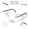 RSINC Unisex Randlose Metallfassung Mode Telegramm Goldbraun 53-17-138 IB-12 B0DK77Z84S