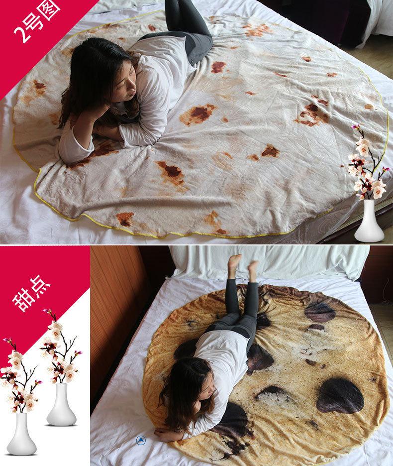 All-Season Tortilla Flannel Blanket with High-Definition Digital Print for Home and Office