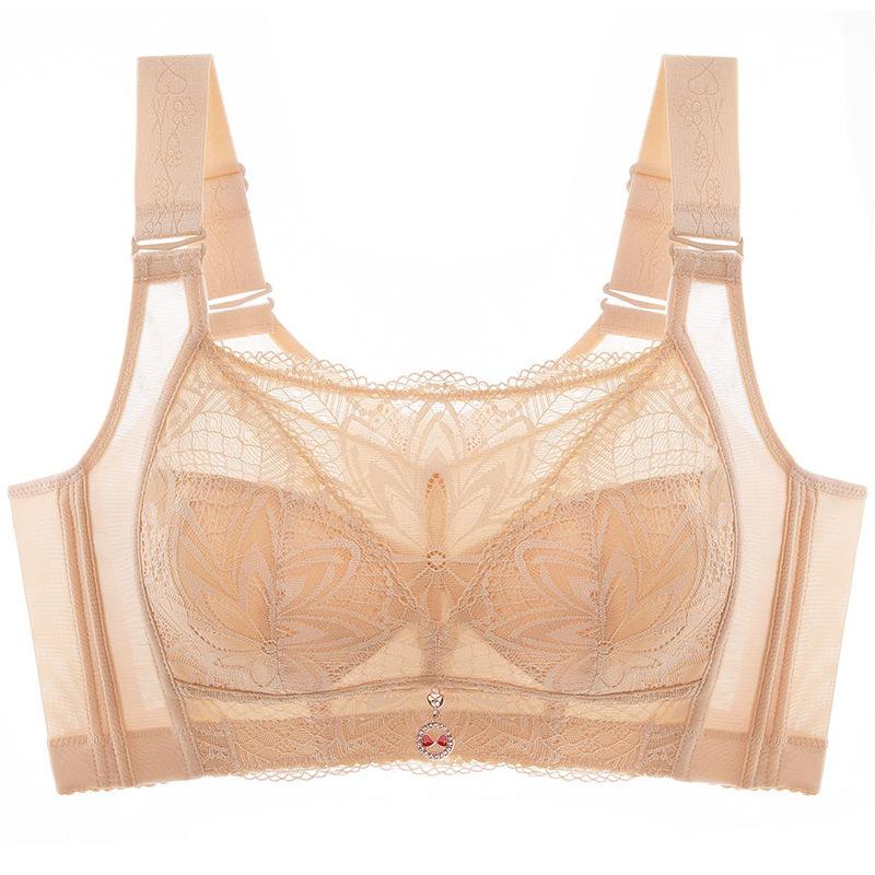 

Бюстгальтер большого размера Красивый бюстгальтер на спине Летний антипровисающий бюстгальтер без стальных колец Сборка регулирующий тонкий бюстгальтер 42/95D