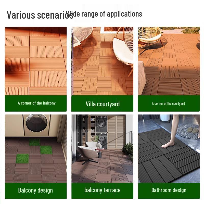 Pardoseală din lemn plastic ecologică și anticorozivă pentru exterior și băi