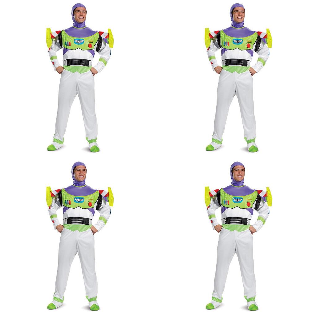 Buzz Lightyear Cosplay Costume For Kids Unisex Design Featuring Vibrant Green Lycra Fabric