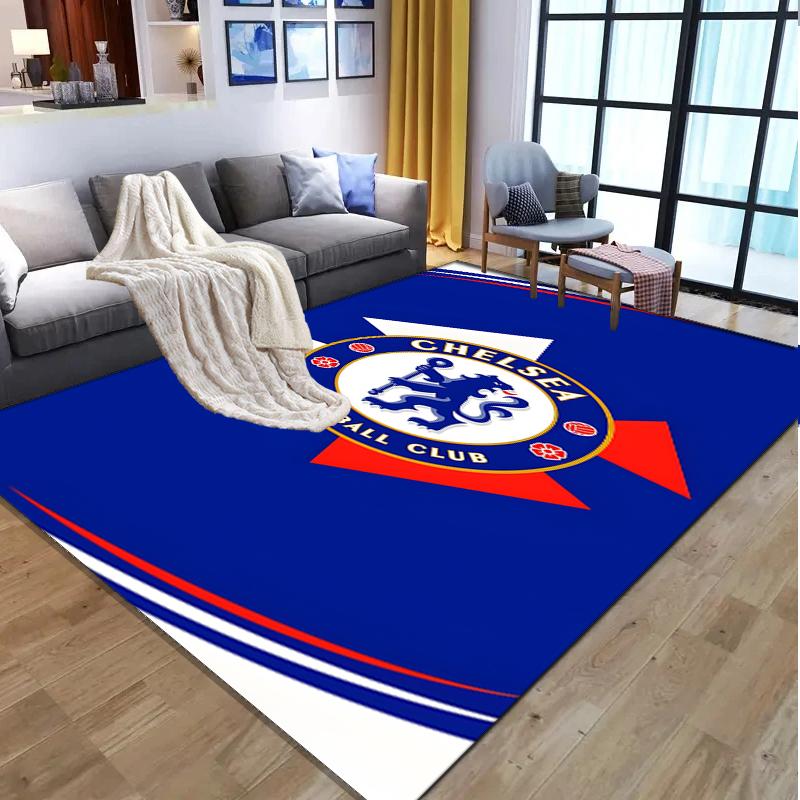 Chelsea F.C Muster Teppich, Innen-/Außenmatte, für Picknick, Spielzimmer, Schlafzimmer, Büro, Wohnzimmer, Heimdeko Teppich, Geburtstagsgeschenk