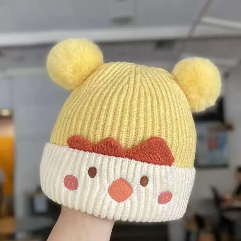 2025 Autumn/Winter Unisex Korean Knit Wool Hat for Kids and Babies - Warm, Trendy Pullover Design