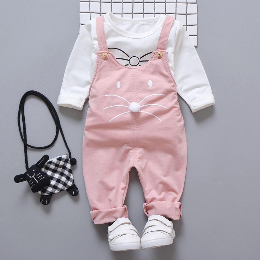 Children's Suit Toddler Cartoon Suspenders Two Piece Suit