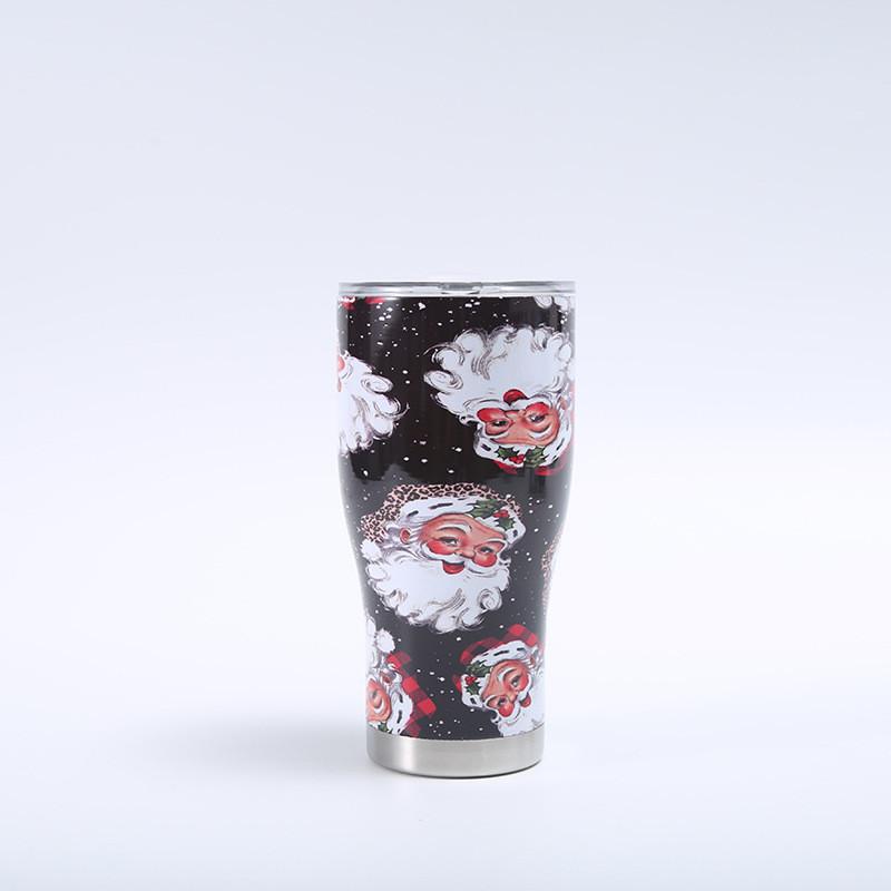 Santa Claus 3d Printing Large Capacity Insulated Cup Perfect For Travel And Gifts