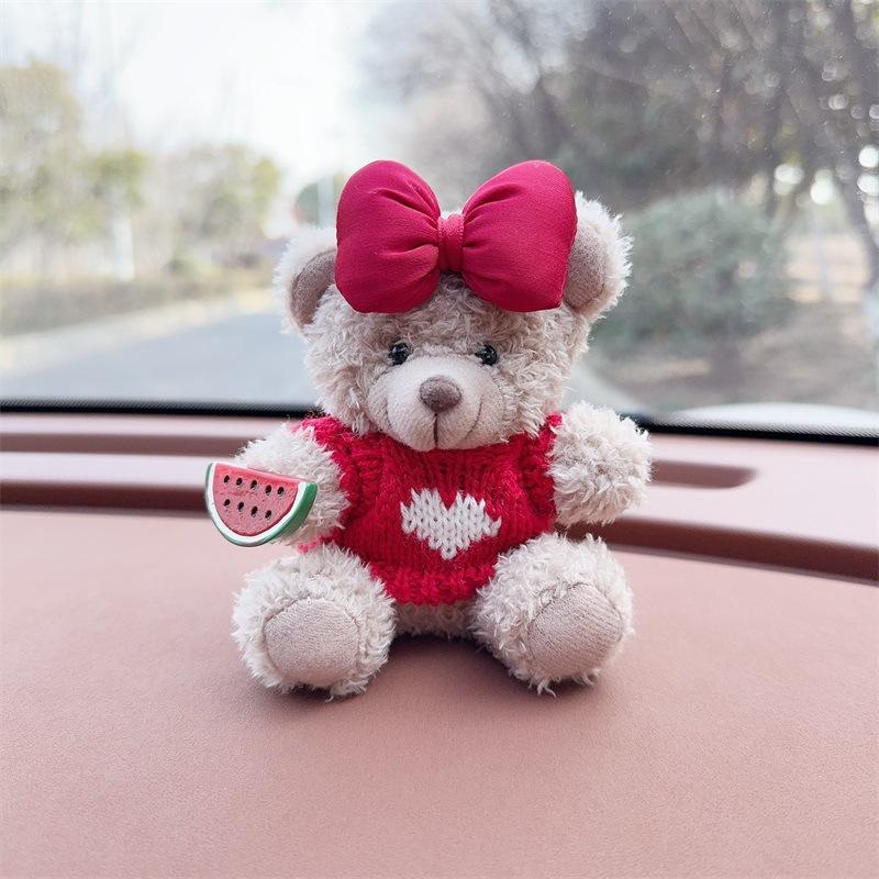 Orsetto Cartone Animato Carino Decorazione Cruscotto Auto Statuina Peluche Ornamento Interno